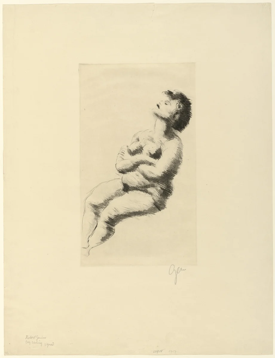Seated Nude by Robert Genin, print