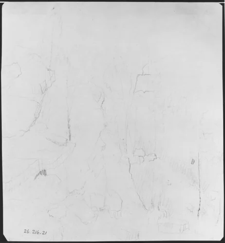 Landscape (from McGuire Scrapbook) by John McLenan, artwork, 1827-1865