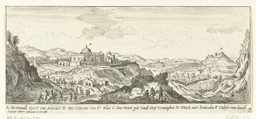 Landschap met de Kerk van Habakkuk by Gaspar Bouttats, print, 1672