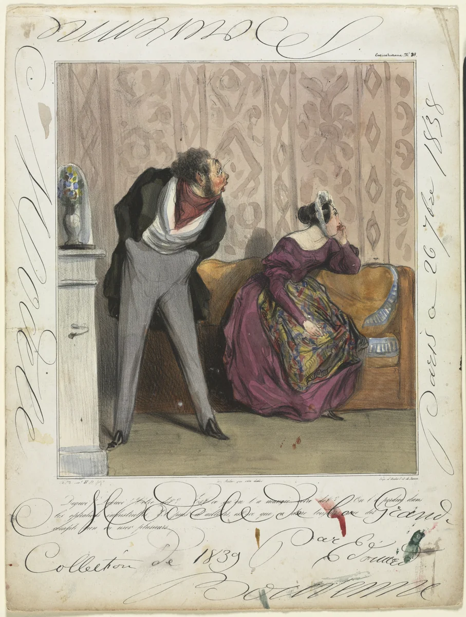 From What! From What! Your Dowry?... by Honoré Daumier, print, 1837-1838