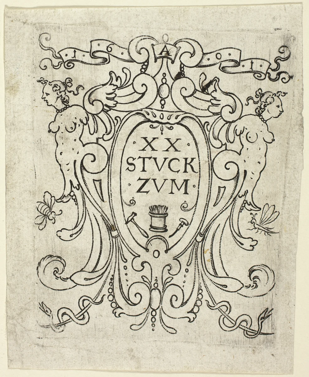 Title page, from XX Stuck zum (ornamental designs for goblets and beakers) by Master A.P. German, print, 1601