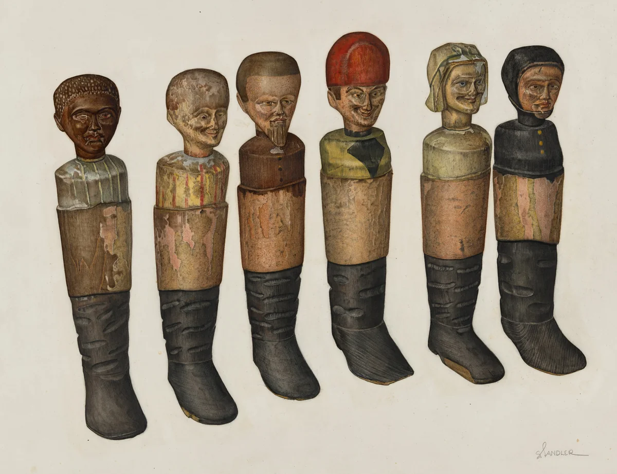 Pa. German Pins by Selma Sandler, index of american design, 1935-1942