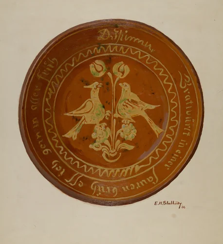 Plate by Eugene Shellady, index of american design, 1936