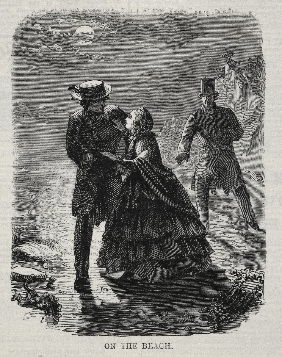 On the Beach by Winslow Homer, print, 1860