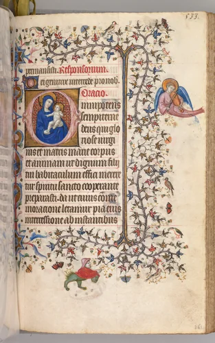 Hours of Charles the Noble, King of Navarre (1361-1425): fol. 261r, Virgin and Child by Master of the Brussels Initials and Associates, book, 1400-1410