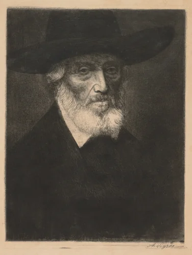 Large Portrait of Thomas Carlyle by Alphonse Legros, print, 1857-1911