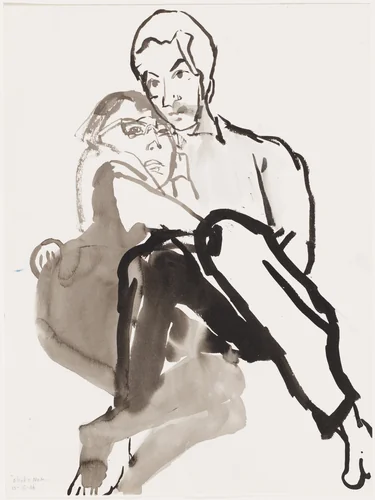 Ohad + Nomi by Amy Sillman, drawing, 2006
