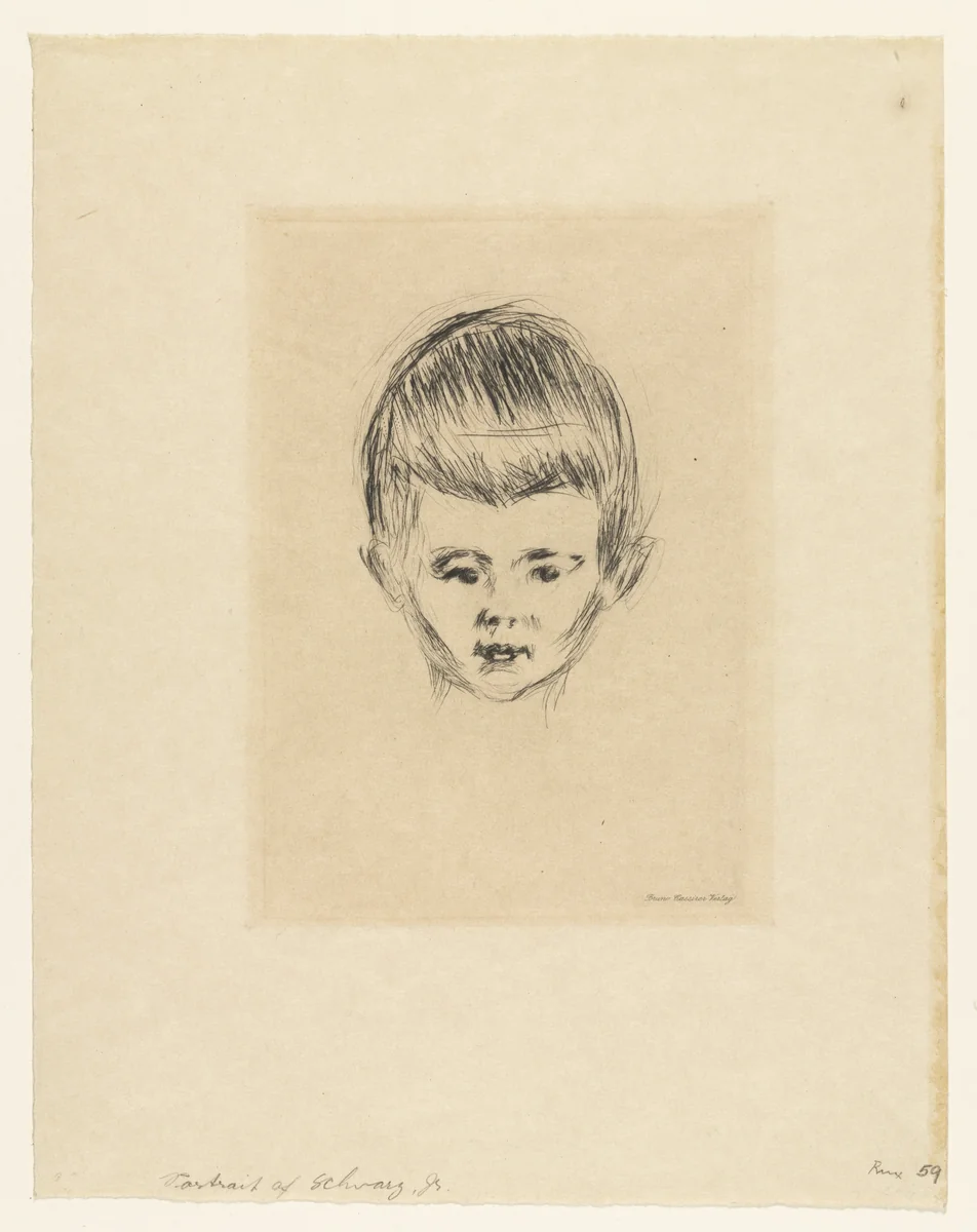 Portrait of Andreas Schwarz by Edvard Munch, print, 1906