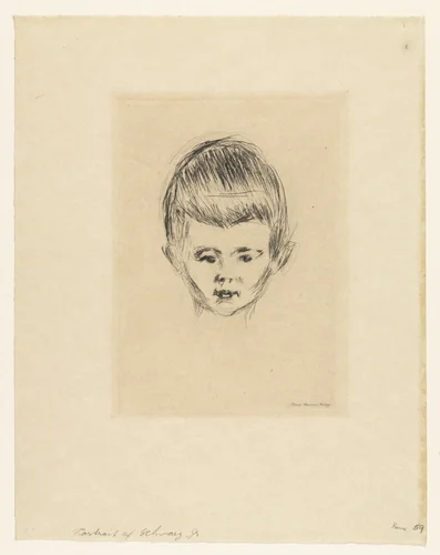 Portrait of Andreas Schwarz by Edvard Munch, print, 1906