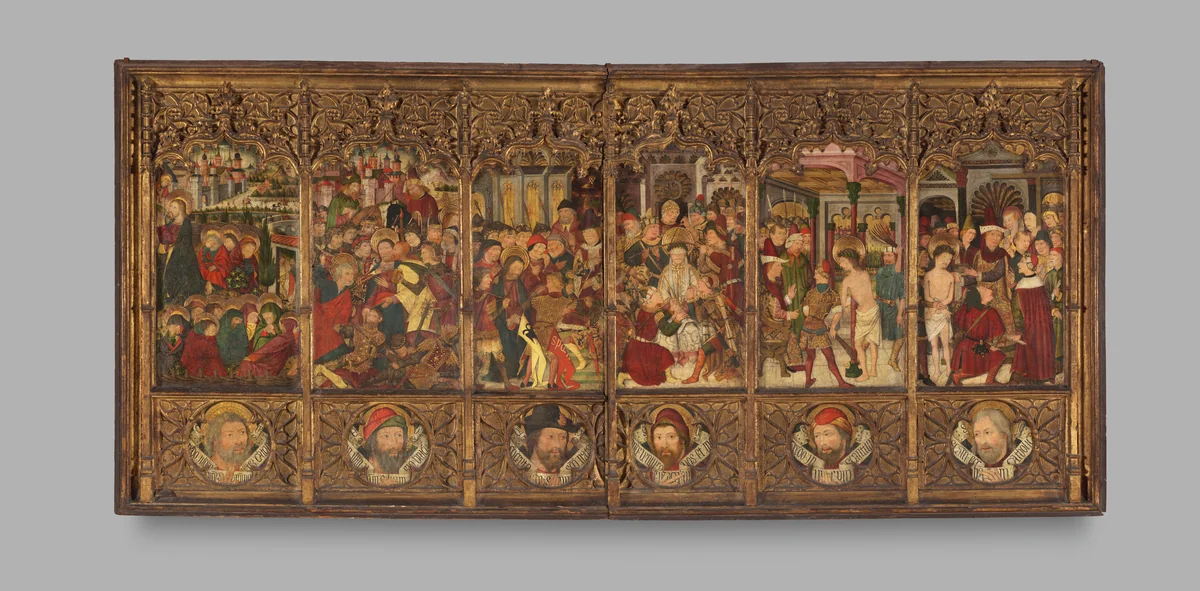 Altarpiece (retablo) with Scenes from the Passion by Master Morata, painting, 1450-1499