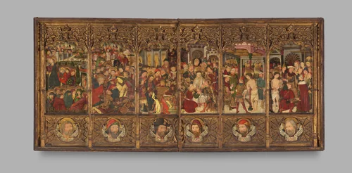 Altarpiece (retablo) with Scenes from the Passion by Master Morata, painting, 1450-1499