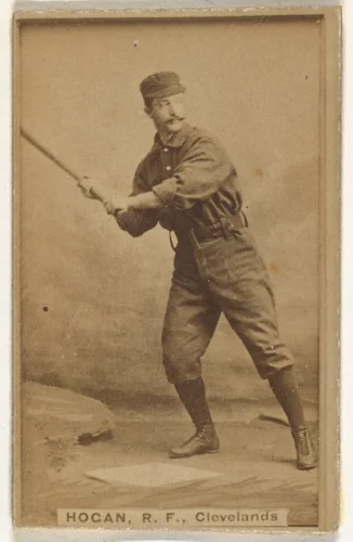 Mortimer Edward Hogan, Right Field, Cleveland, from the Old Judge series (N172) for Old Judge Cigarettes by Goodwin & Company, photograph, 1887-1890