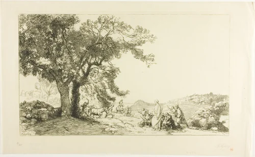 Christ on the Morning of Palm Sunday by Louis Auguste Lepère, print, 1918