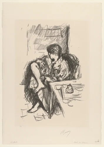Woman Dressing, Seated (La Toilette Assise) from the portfolio Pierre Bonnard, Peintre et Lithographe by Pierre Bonnard, print, 1925