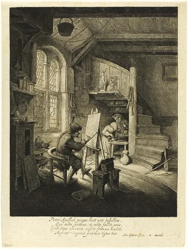 The Painter by Adriaen van Ostade, print, 1642-1652