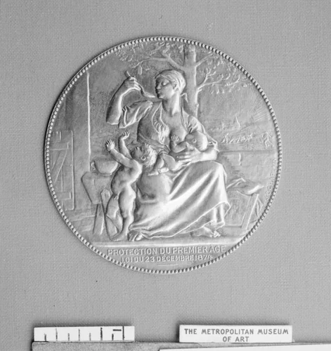 Society for the Protection of Infants, 1874 by Jules-Clément Chaplain, metalwork, 1874