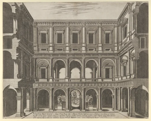 Farnese Palace Interior, from "Speculum Romanae Magnificentiae" by anonymous, print, 1585