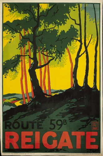 Route 59B, Reigate by E. McKnight Kauffer, design, 1915