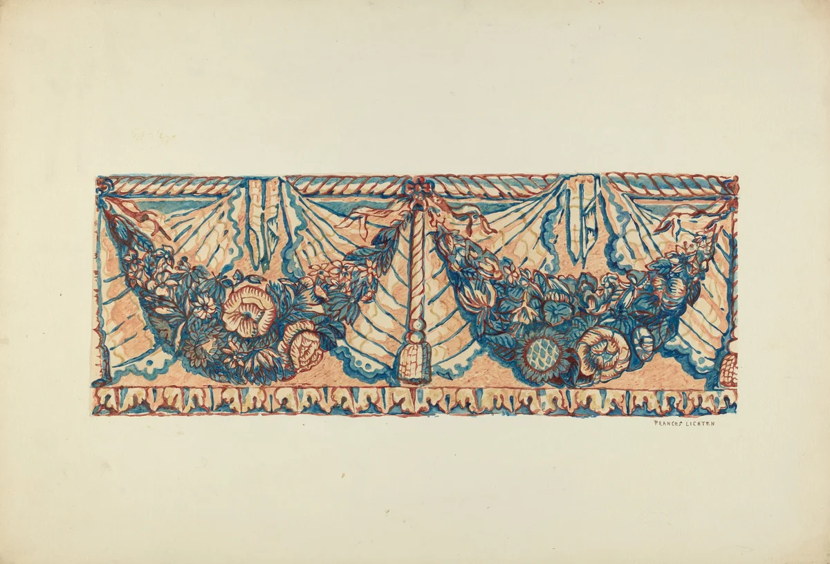 Wall Paper Border by Frances Lichten, index of american design, 1937