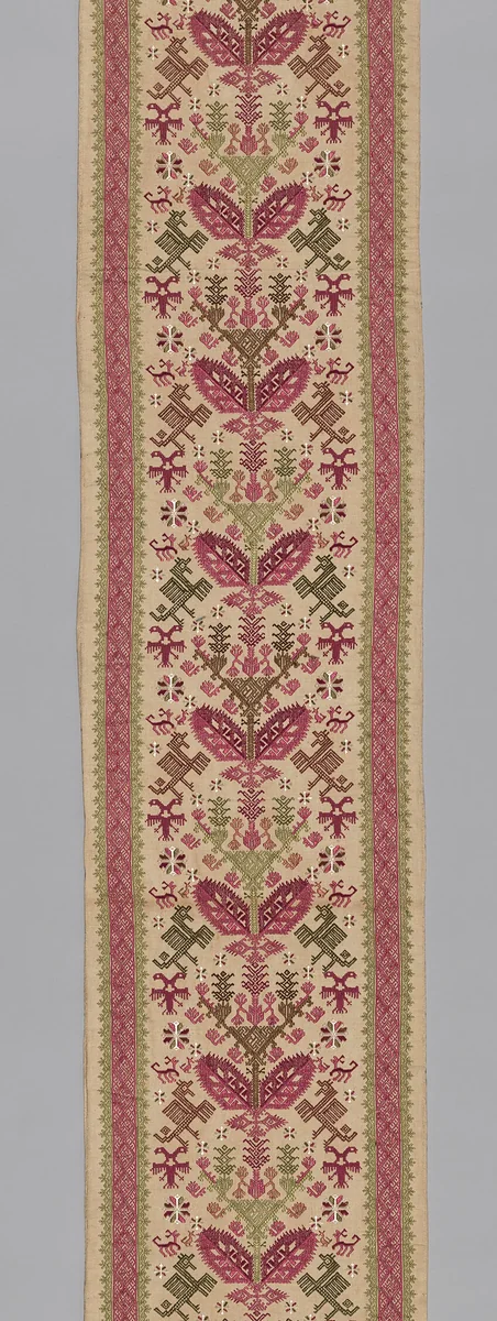 Panel (For a Bed Curtain) by Greece, Dodecanese Islands, Patmos, textile, 1601-1700