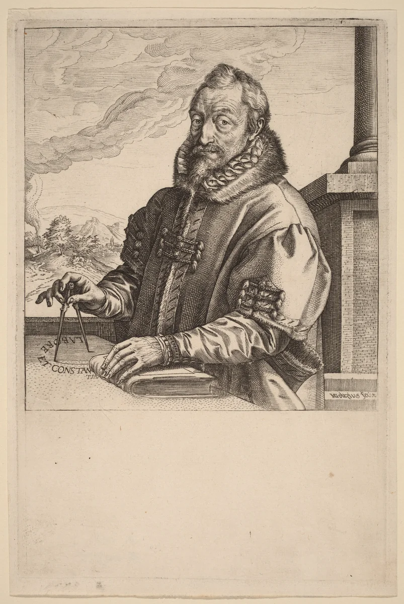Christopher Plantin by Hendrick Goltzius, print, 1583