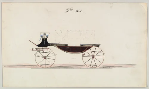 Landau #958 by Brewster & Co., drawing, 1850-1870