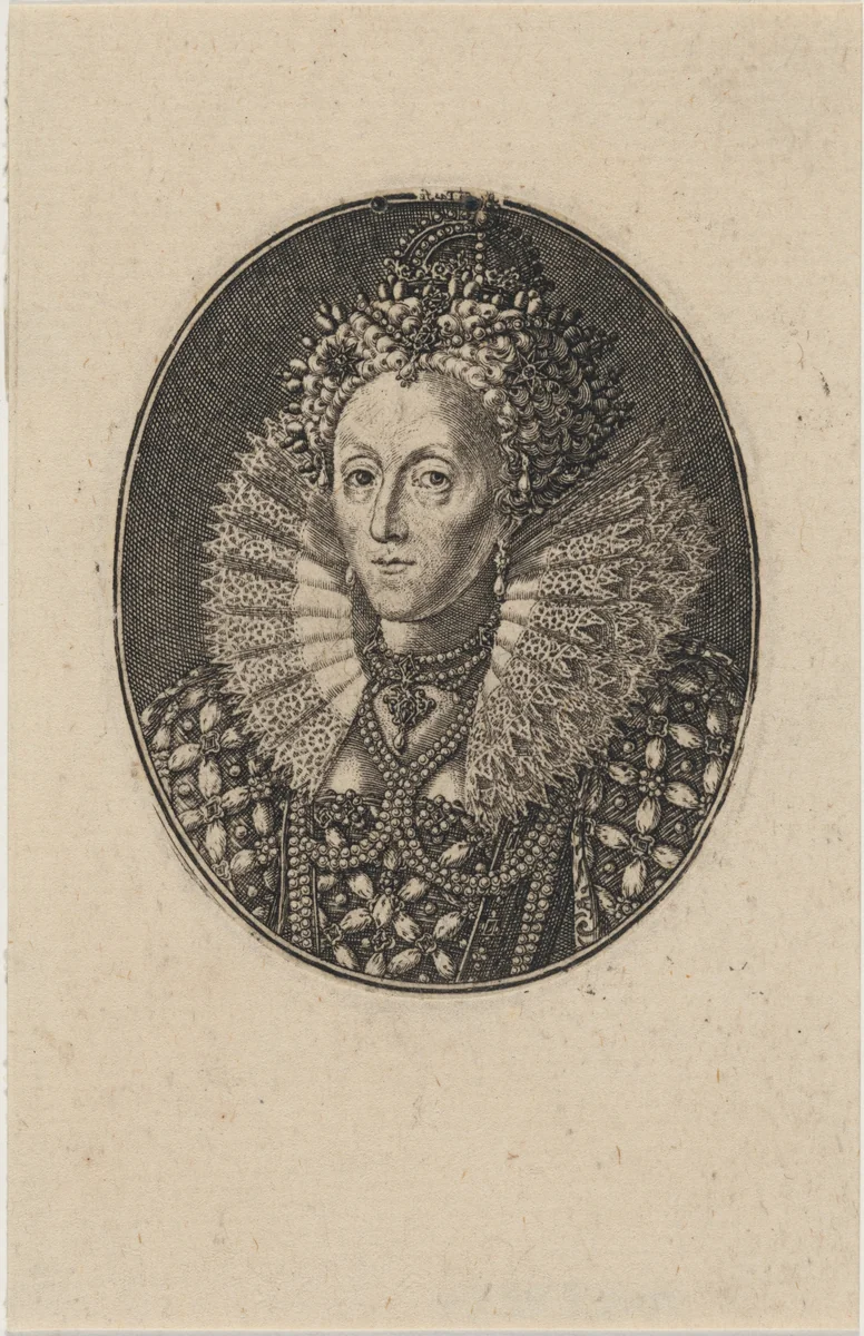 Elizabeth, Queen of England by Simon van de Passe, print, 1595-1647