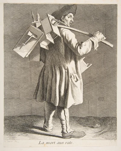 The Rat Catcher by Anne Claude Philippe de Tubières, print, 1746