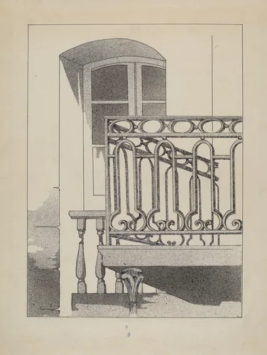 Iron Balcony by Aurelia Arbo, index of american design, 1936