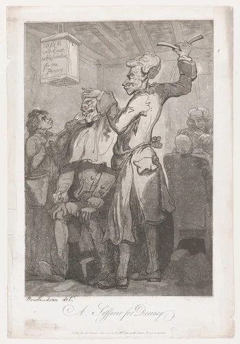 A Sufferer for Decency by Thomas Rowlandson, print, 1789