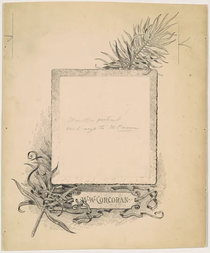 1892 Corcoran Gallery of Art Catalogue by James Henry Moser, drawing, 1890-1891