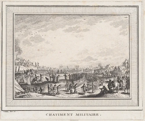 Chatiment Militaire by Quentin Pierre Chedel, print, 1715-1763