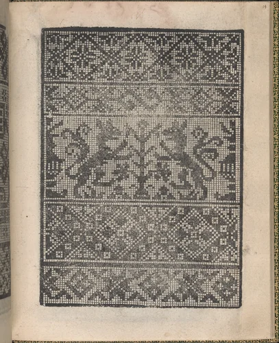 Ornamento delle belle & virtuose donne, page 14 (recto) by Matteo Pagano, book, 1554
