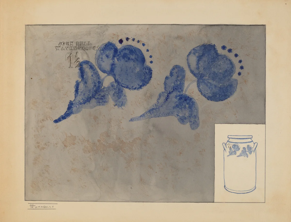 Jar by Yolande Delasser, index of american design, 1937