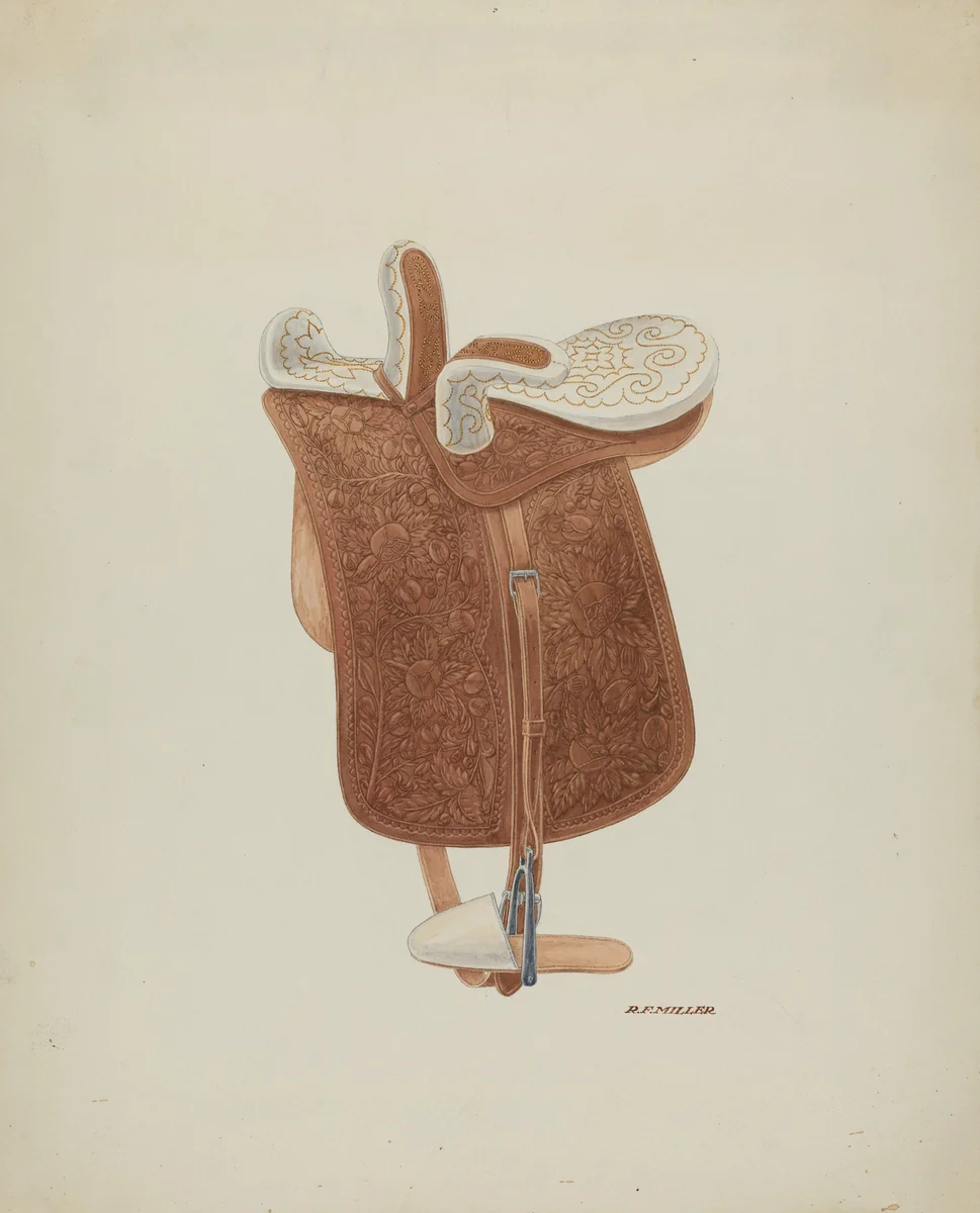 Side Saddle by Randolph F. Miller, index of american design, 1938