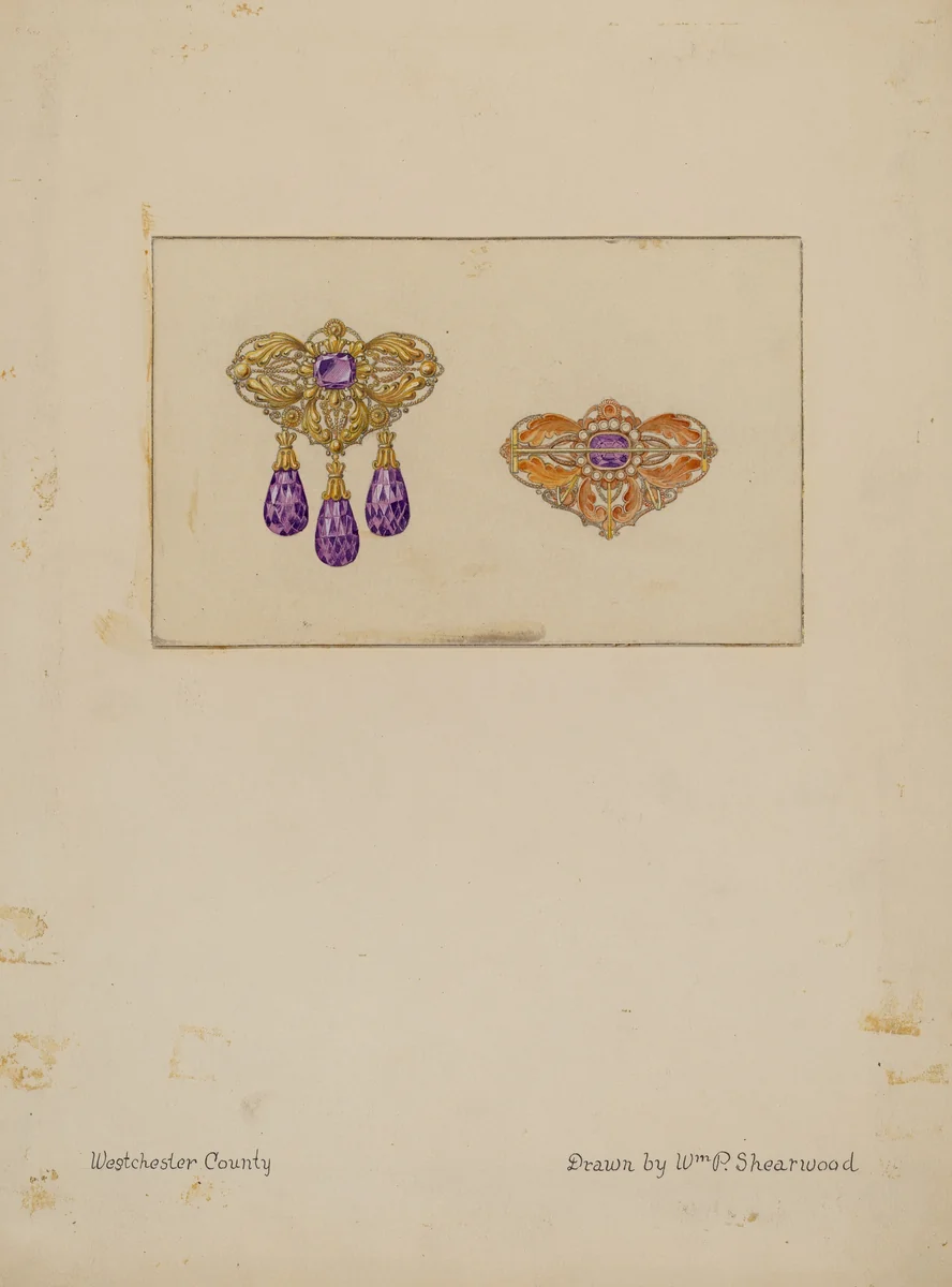 Brooch by William P. Shearwood, index of american design, 1936