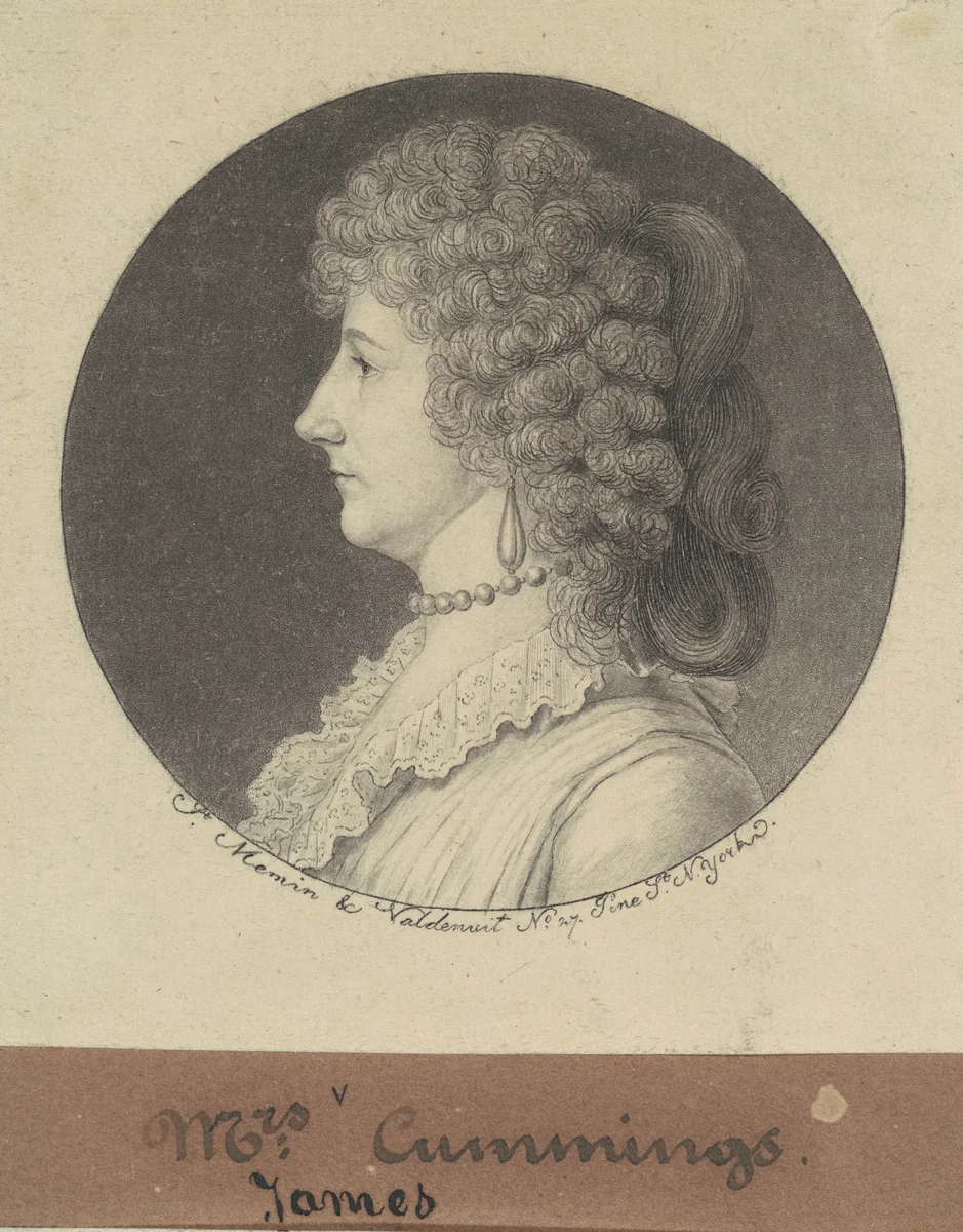 Phoebe Harisson Cuming by Charles B. J. Févret de Saint-Mémin, print, 1797