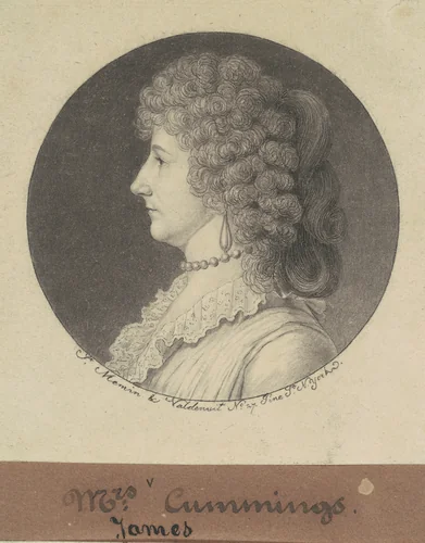 Phoebe Harisson Cuming by Charles B. J. Févret de Saint-Mémin, print, 1797