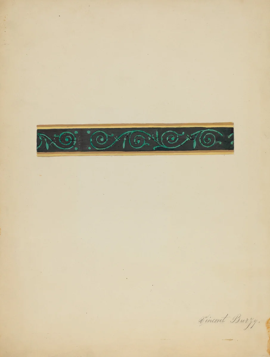 Wall Paper Border by Vincent Burzy, index of american design, 1936