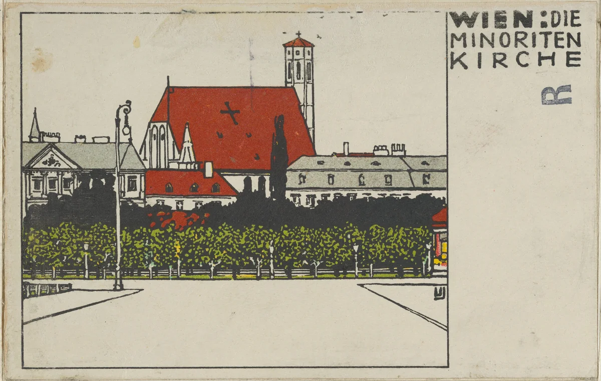 Vienna: Minorite Church (Wien: Die Minoriten Kirche) by Urban Janke, print, 1908