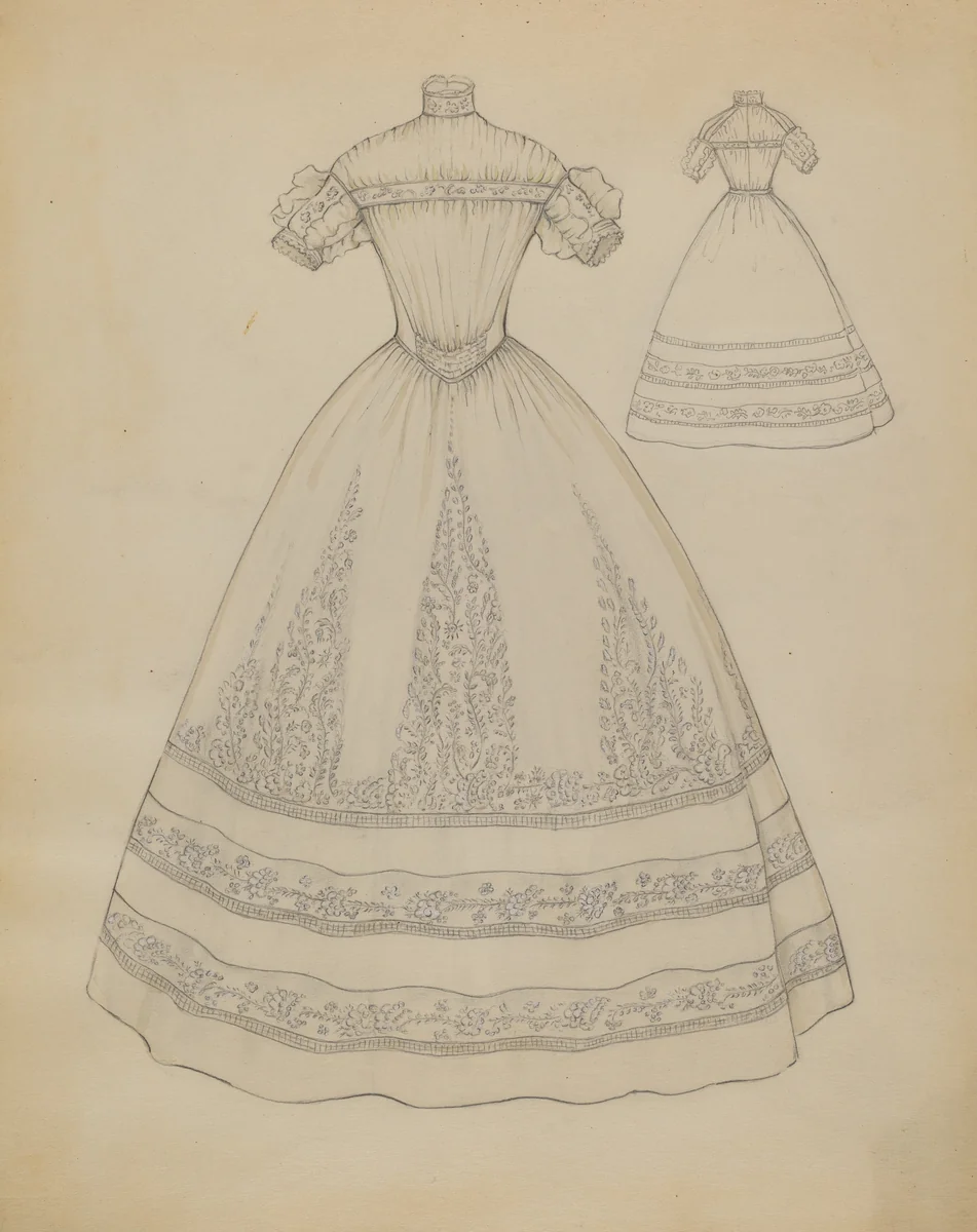 Wedding Dress by Margaret Concha, index of american design, 1936