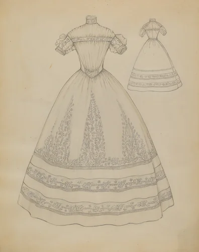 Wedding Dress by Margaret Concha, index of american design, 1936