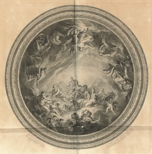 Coupole du Salon de la Paix (Cupola of the Salon of Peace) [pl. 44] by Jean-Baptiste Massé
Michel Aubert
Laurent Cars
Charles Le Brun, print, 1752