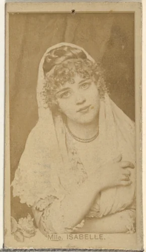 Mlle. Isabelle, from the Actors and Actresses series (N145-8) issued by Duke Sons & Co. to promote Duke Cigarettes by W. Duke, Sons & Co., photograph, 1890-1895