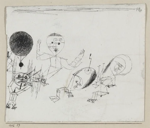 With the Dot by Paul Klee, drawing, 1916