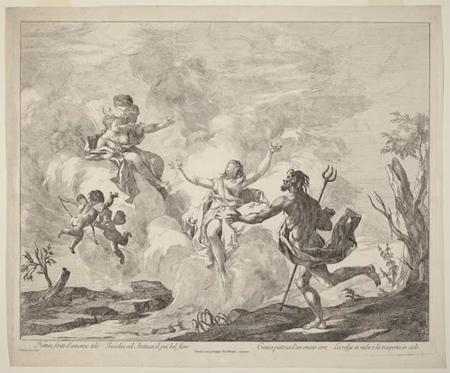Alpheus and Arethusa by Jacopo Guarana, print, 1770-1780