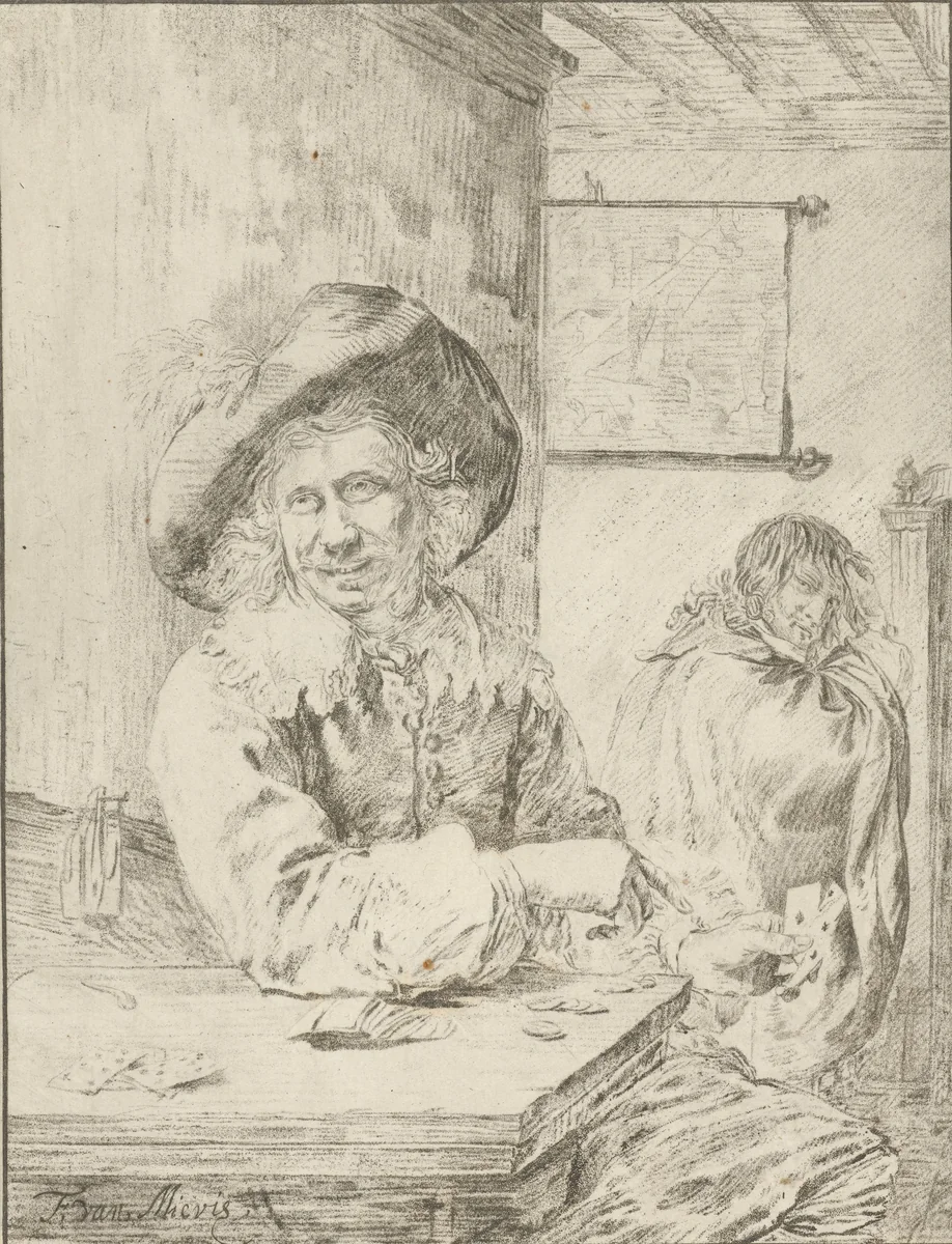 Kaartspelers by Cornelis Ploos van Amstel, print, 1777