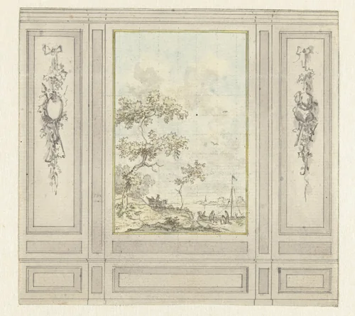 Ontwerp voor kamerwand by Jurriaan Andriessen, drawing, 1752-1819
