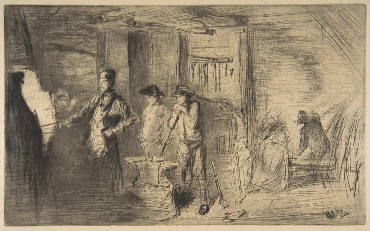 The Forge by James McNeill Whistler, print, 1861