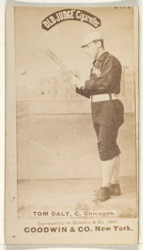 Tom Daly, Catcher, Chicago, from the Old Judge series (N172) for Old Judge Cigarettes by Goodwin & Company, photograph, 1887